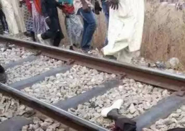 Train Crushes Man To Death, Splits Him Into Two In Niger State (Graphic Photos)